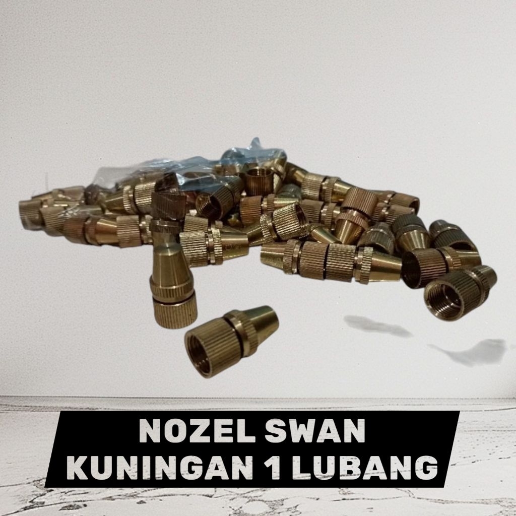 Nozzle SWAN kuningan 1 lubang Lurus Drat 12.5mm | spuyer tanki swan |Nozel Kuningan SWAN Spuyer Spra