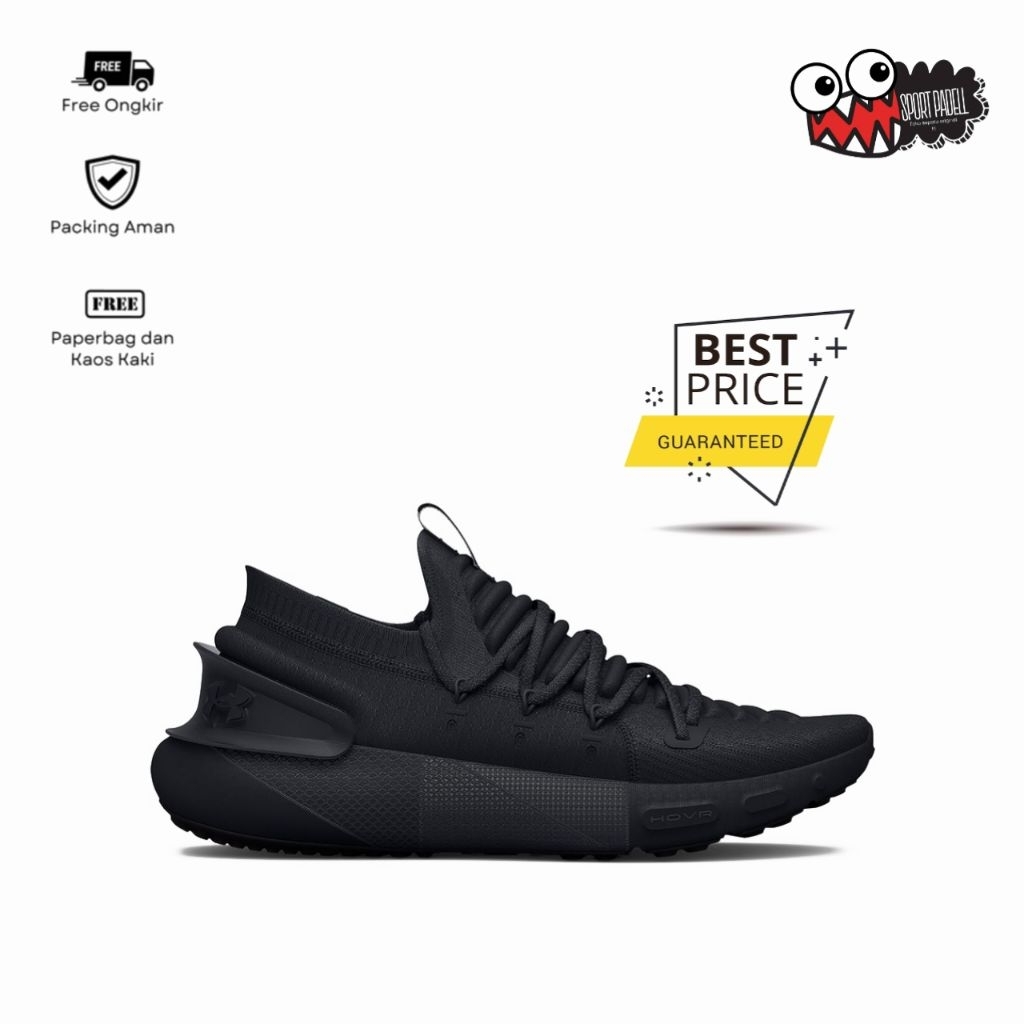 Sepatu Running UA Hovr Phantom 3 Black Men's