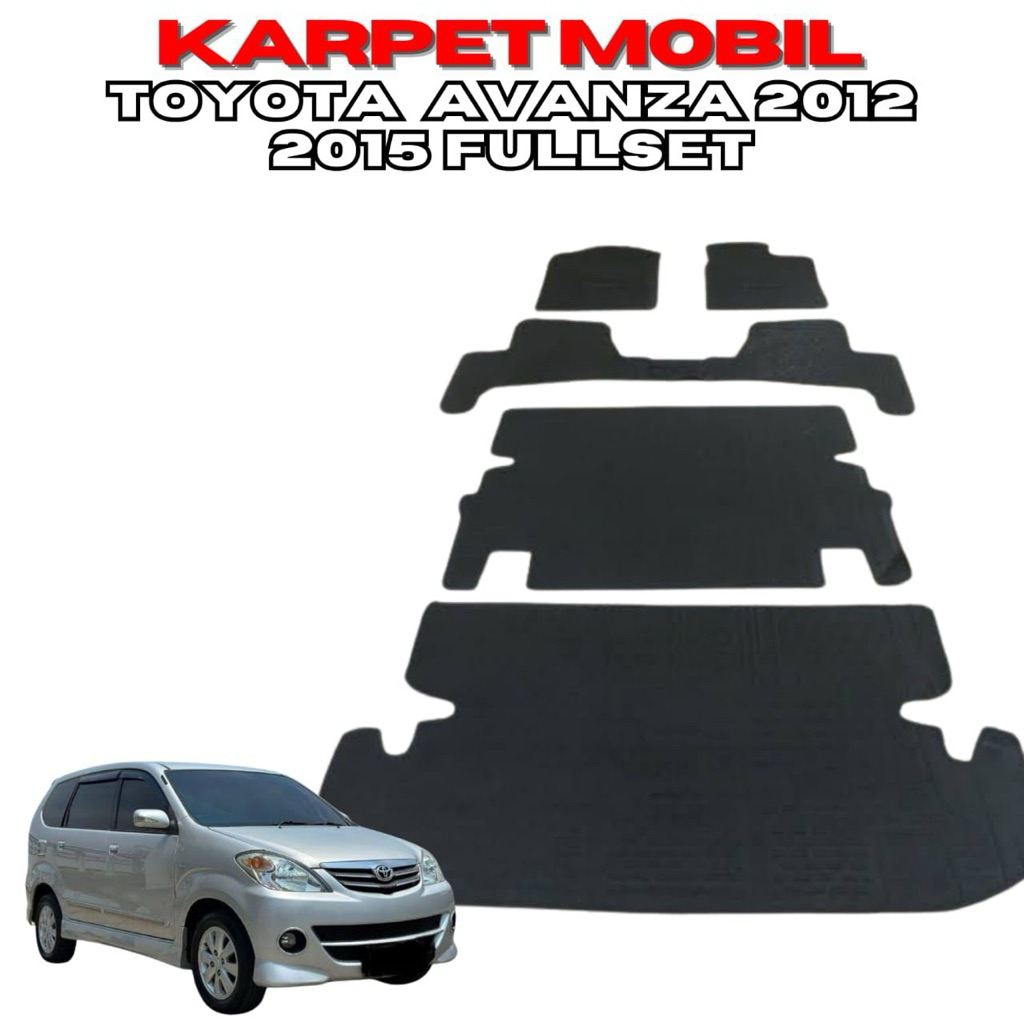 KARPET MOBIL TOYOTA AVANZA 2012-2015 FULLSET DEPAN SAMPAI BELAKANG