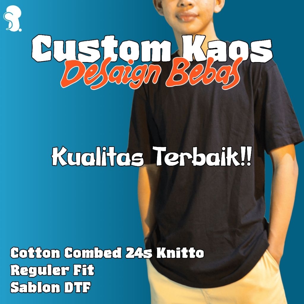 Fews Supply Custom Kaos Satuan Sablon DTF Full Colour