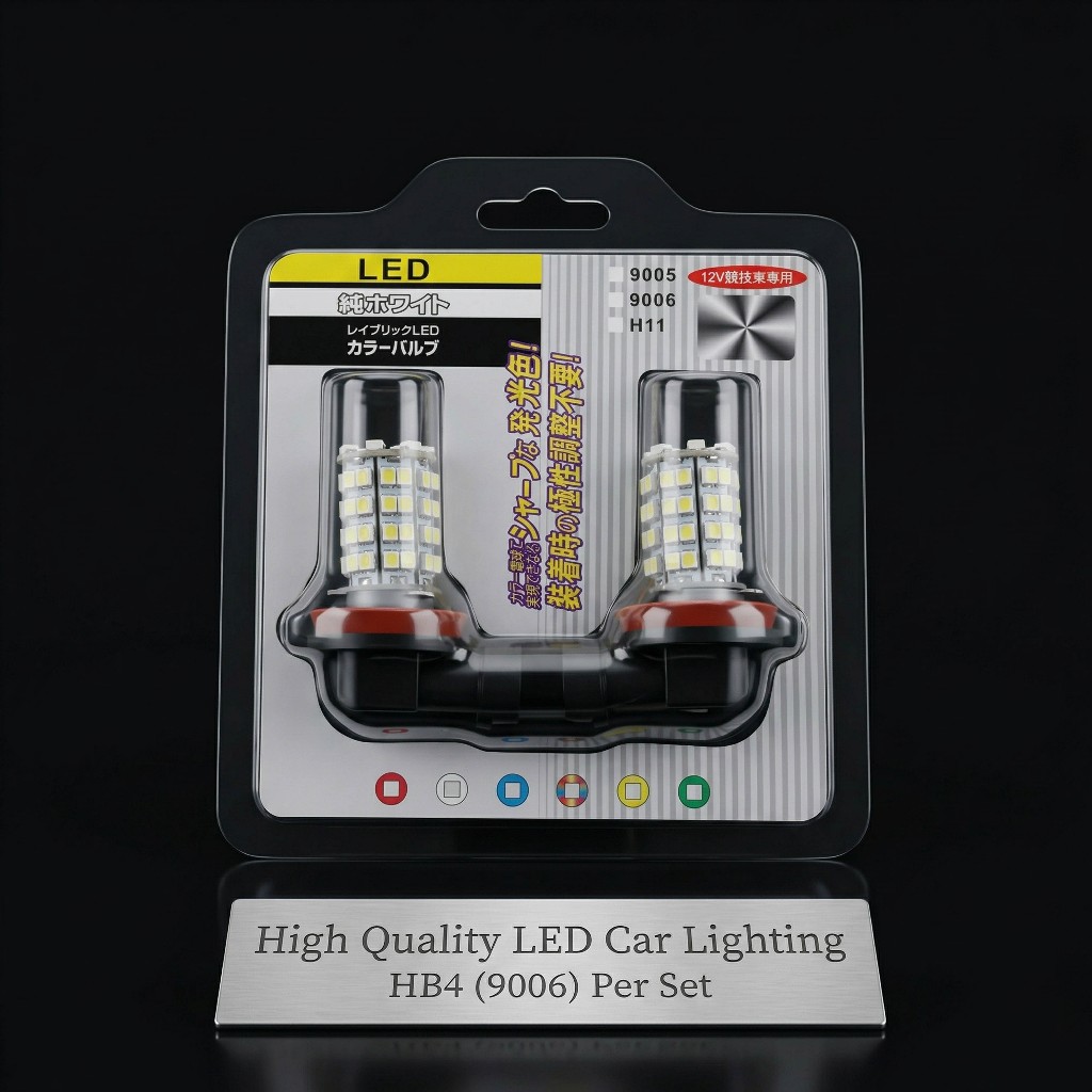 Lampu LED Mobil HB4 9006 Super Terang 6000K Putih Headlight Foglamp Set