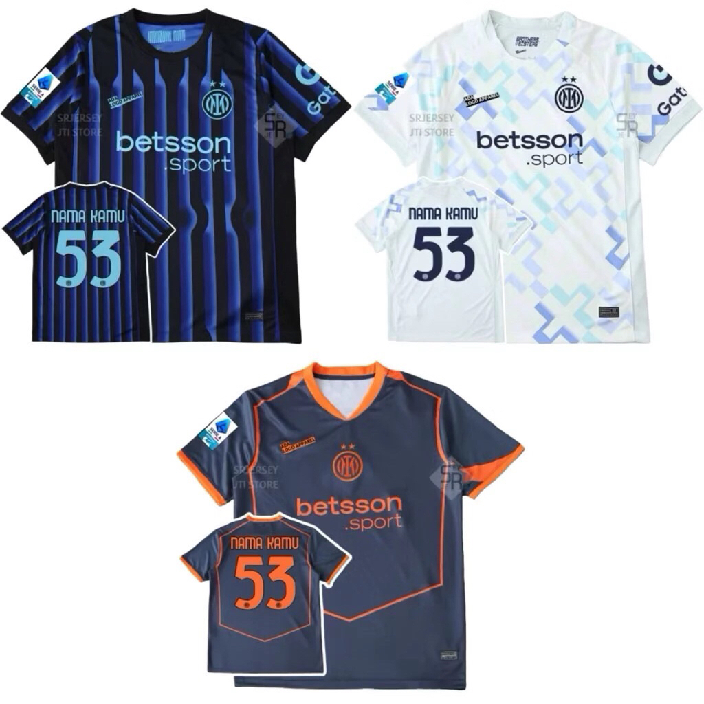 Jersey Inter Milan Home Away Third 2025 2026 Grade Original Terbaru High Quality