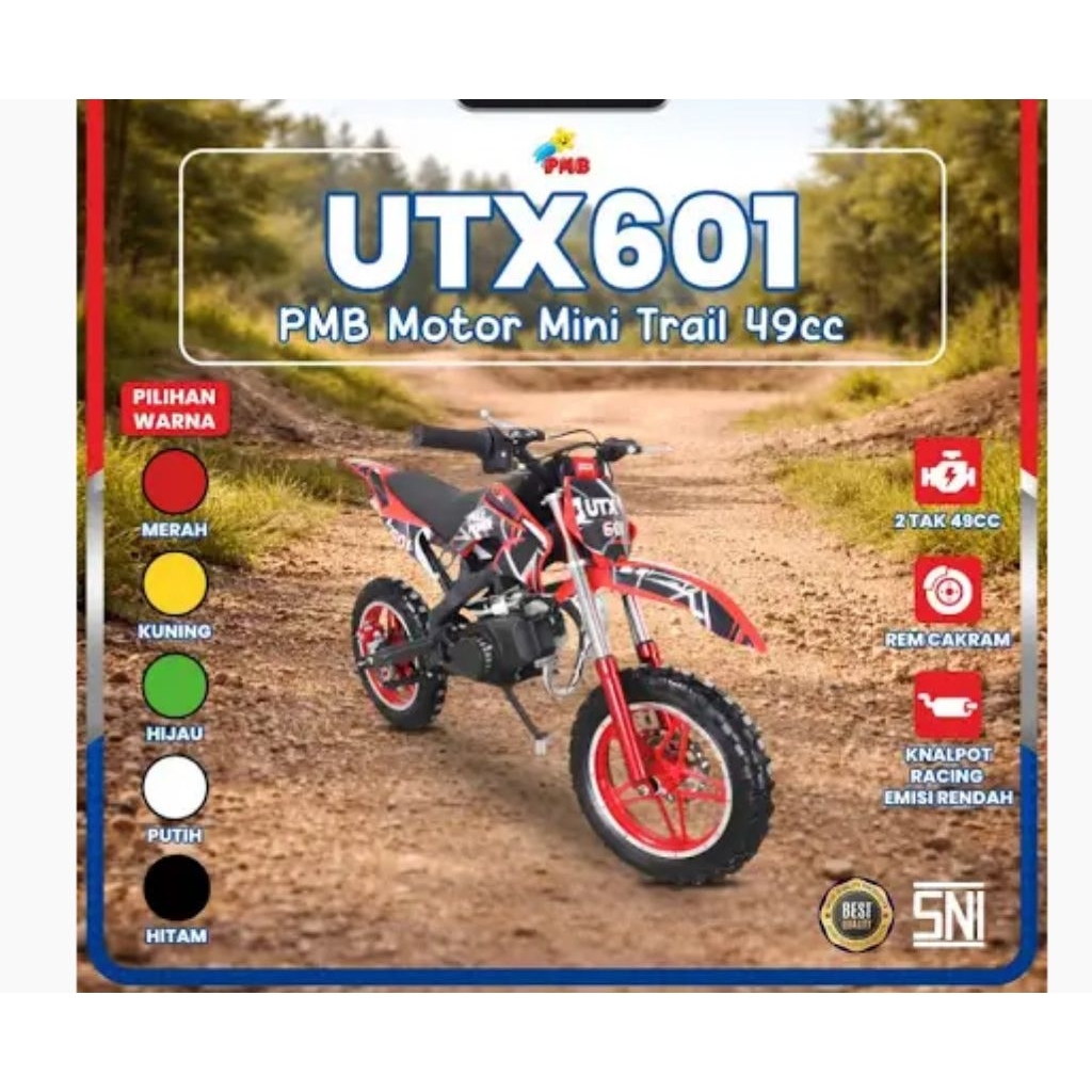 Sepeda Motor Trail Thrill Thril Traile Anak PMB UTX 601 49 cc Bensin