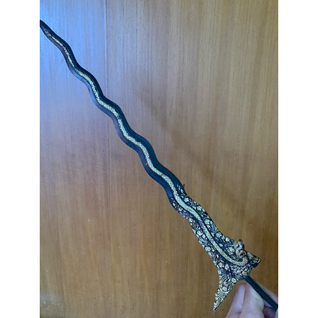 Keris Nogo Sosro Kinatah Luk 13 Pamor Keleng