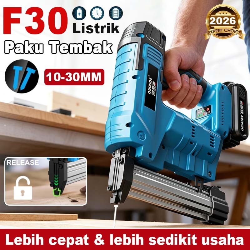 Convenyy Mesin Paku Tembak Baterai F30 Mesin Brad Nailer 21V Nail Gun Cordless Alat paku tembak list