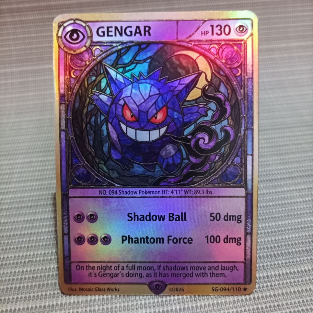 Pokemon custom card gengar mosaic foil
