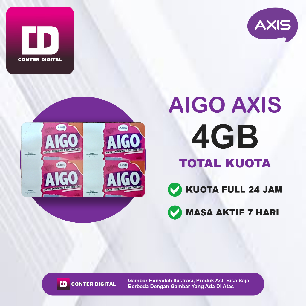 VOUCHER AXIS 4GB 7 HARI Paket Data Axis Murah