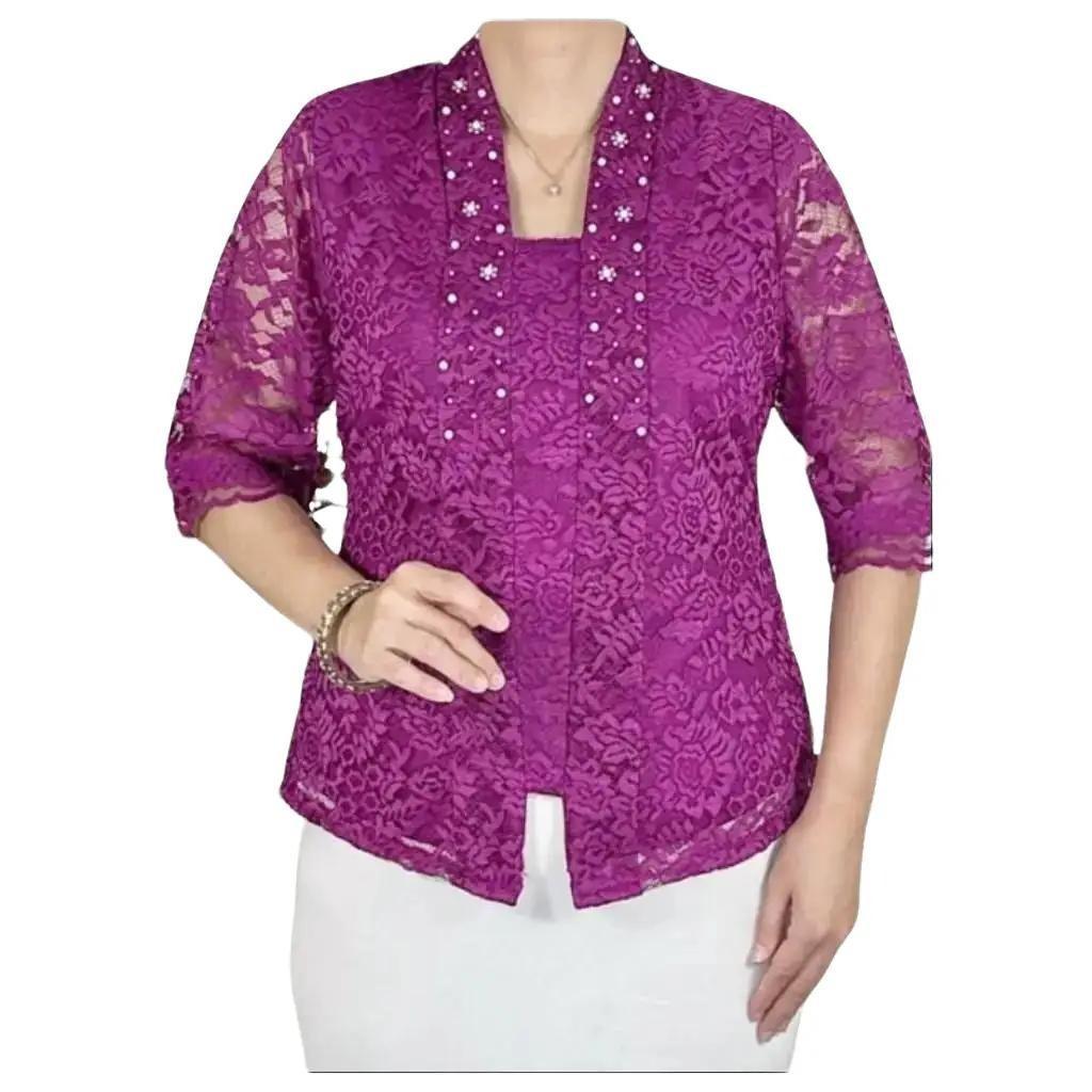 ARF Blus kebaya brokat - Atasan kebaya brukat -Blus kutu baru brukat
