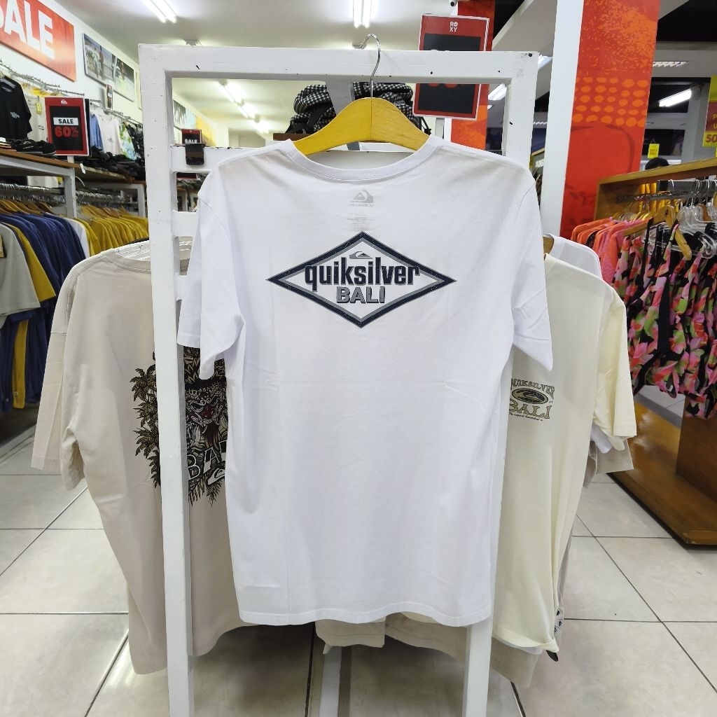 Kaos Quiksilver Quikwords Bali SS White Original