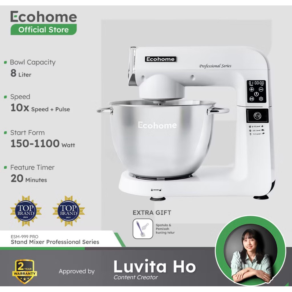Ecohome Stand Mixer Profesional Series ESM-999 PRO | Mixer Ecohome