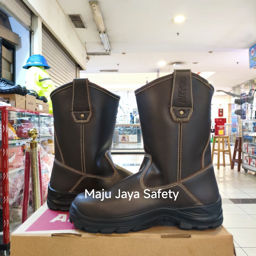 Sepatu Safety Aetos Lithium Brown / Safety Shoes Aetos lithium Brown Original