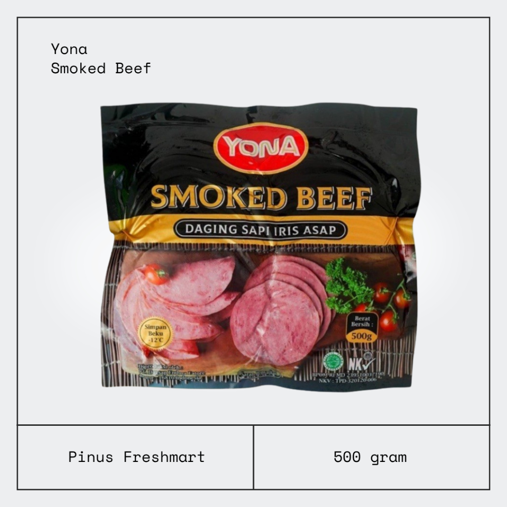 Yona Smoked Beef 500gr / Daging Sapi Asap / Smoke Beef