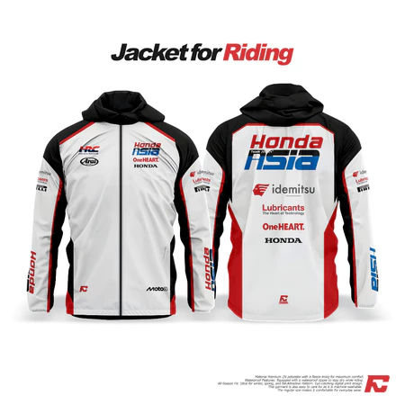 Jaket Motor Waterproof Livery Veda ega Pratama Moto3 Full Printing Bahan Parasut