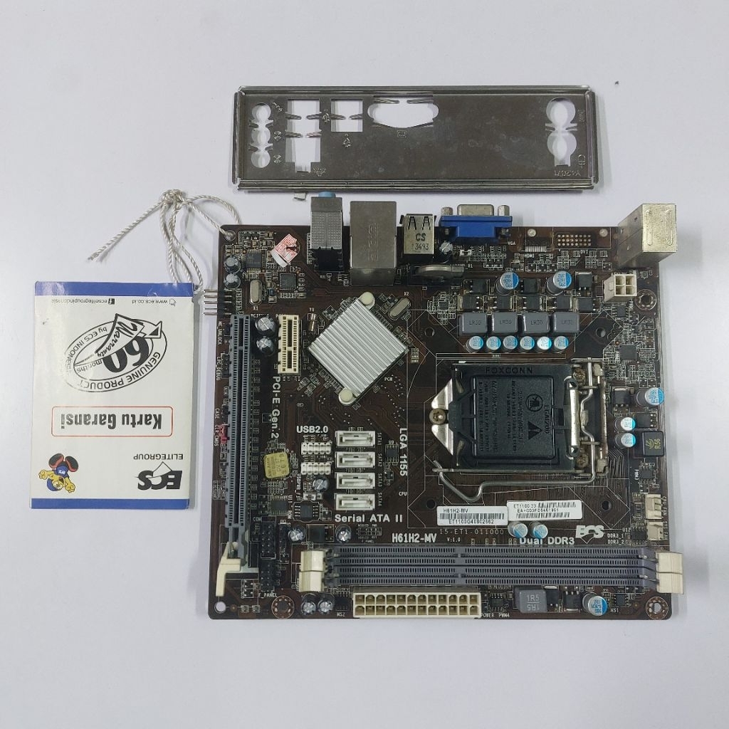 Mainboard Mini itx H61 ECS H61H2-MV Socket 1155 Support GEN2 & GEN3