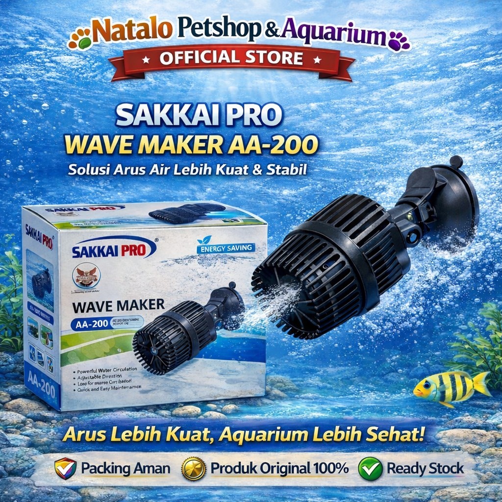 Sakkai Pro Wave Maker AA 200 - Mesin Pembuat Ombak Arus Aquarium Kolam Aquascape AA-200