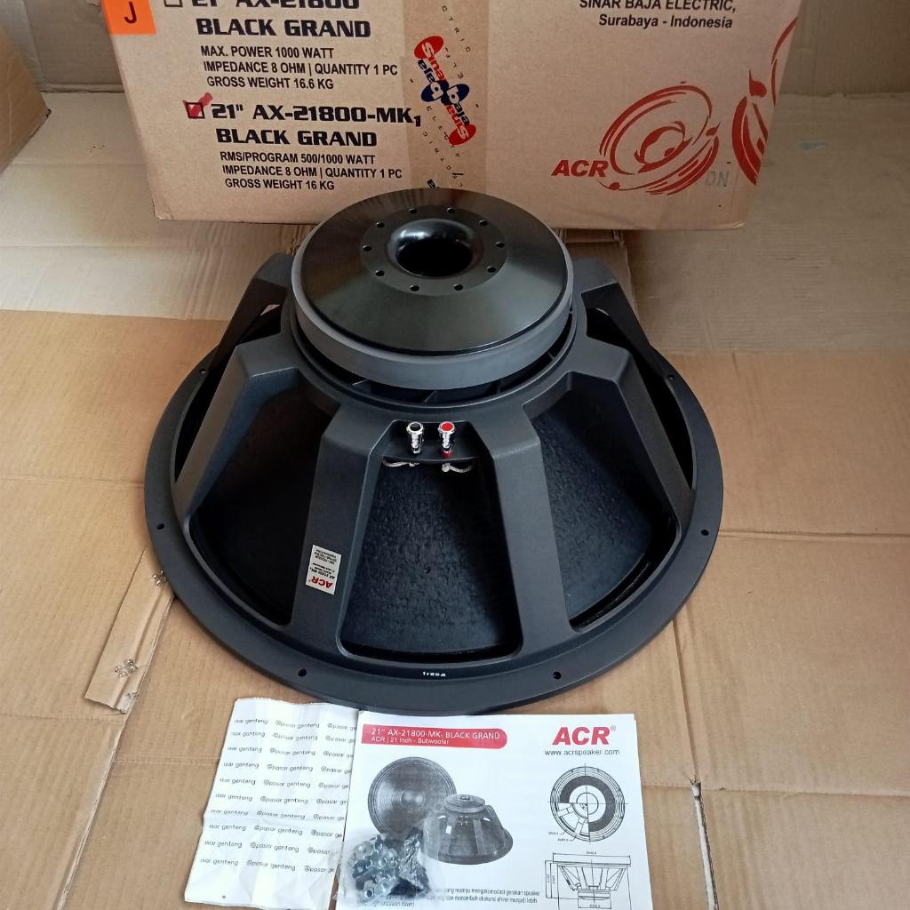 Speaker Subwofer ACR 21 inch 21800 black grand original Sinar Baja Electric