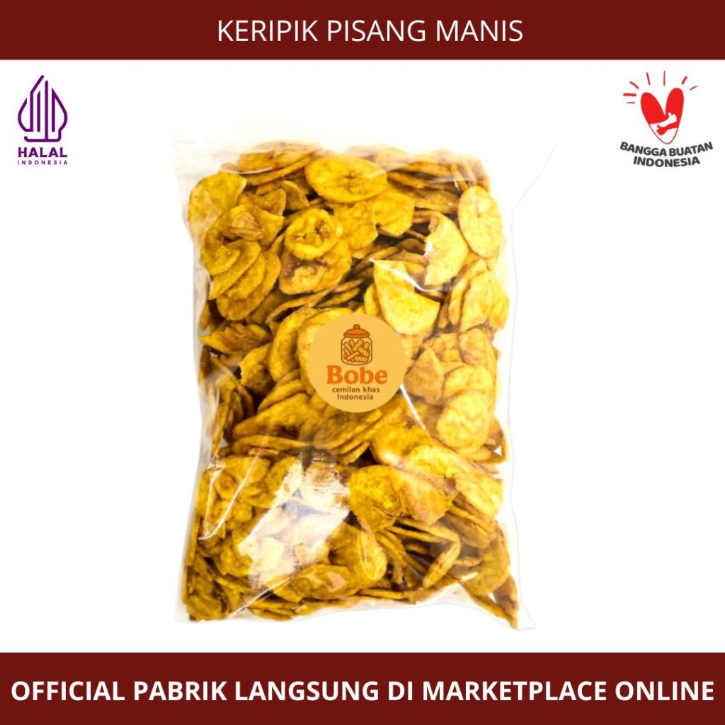 [Toko Kue Bobe] - Keripik Pisang Manis - Snack Kiloan