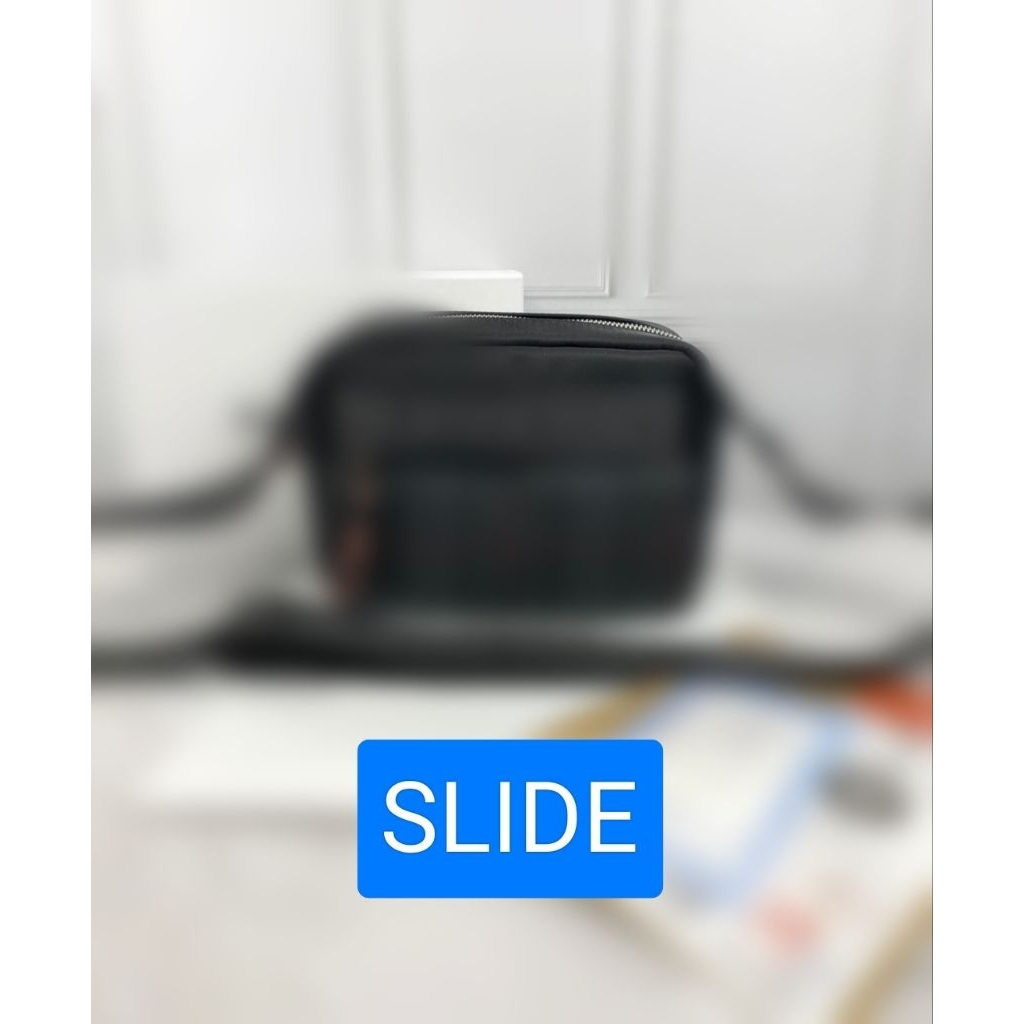 TAS SELEMPANG MESSENGER BAG BRANDED PRIA B'6098 BLACK KANVAS MIROR