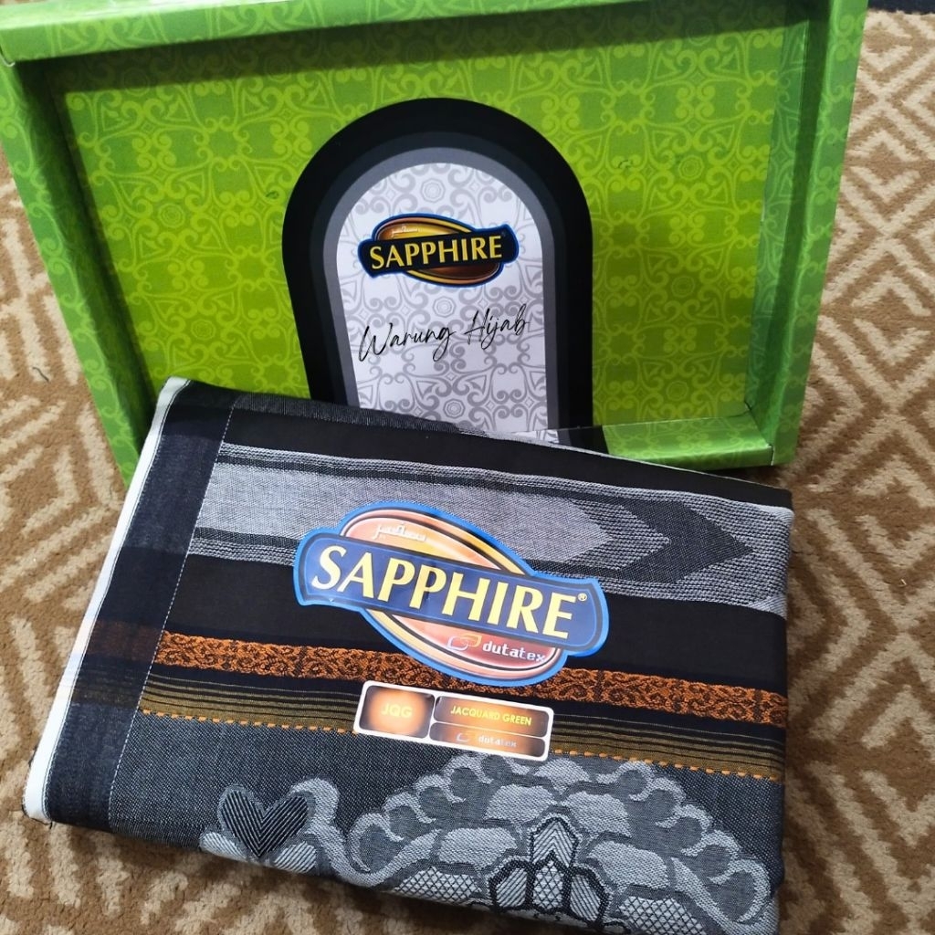 READY STOCK SARUNG SAPPHIRE JACQUARD GREEN | SARUNG SAPPHIRE PREMIUM