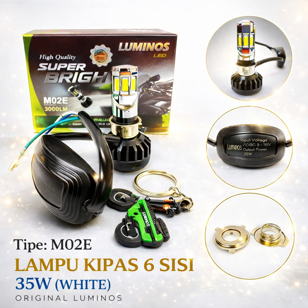 Led LUMINOS Original Lampu Led LUMINOS ORIGINAL Ready 6 sisi WHITE M02E