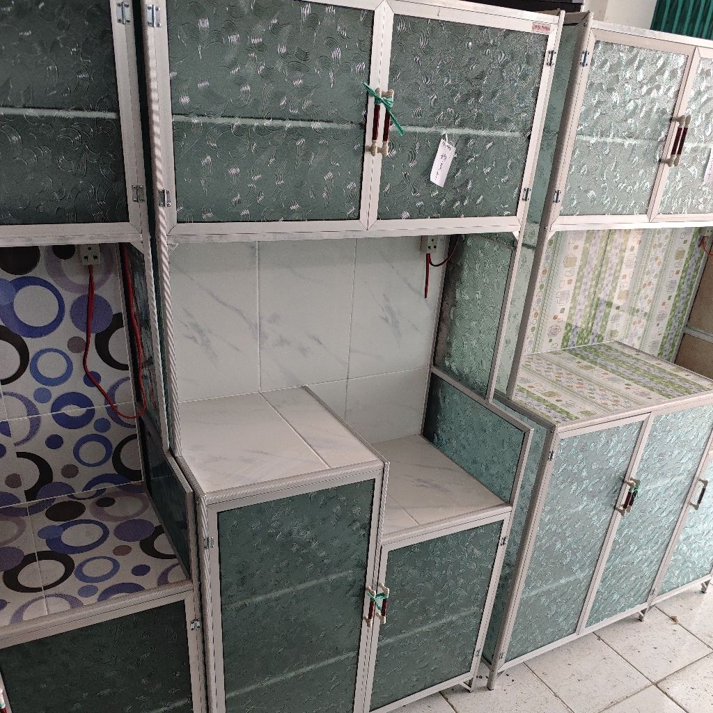RAK Lemari Dapur Piring ALUMINIUM 2 PINTU MINIMALIS