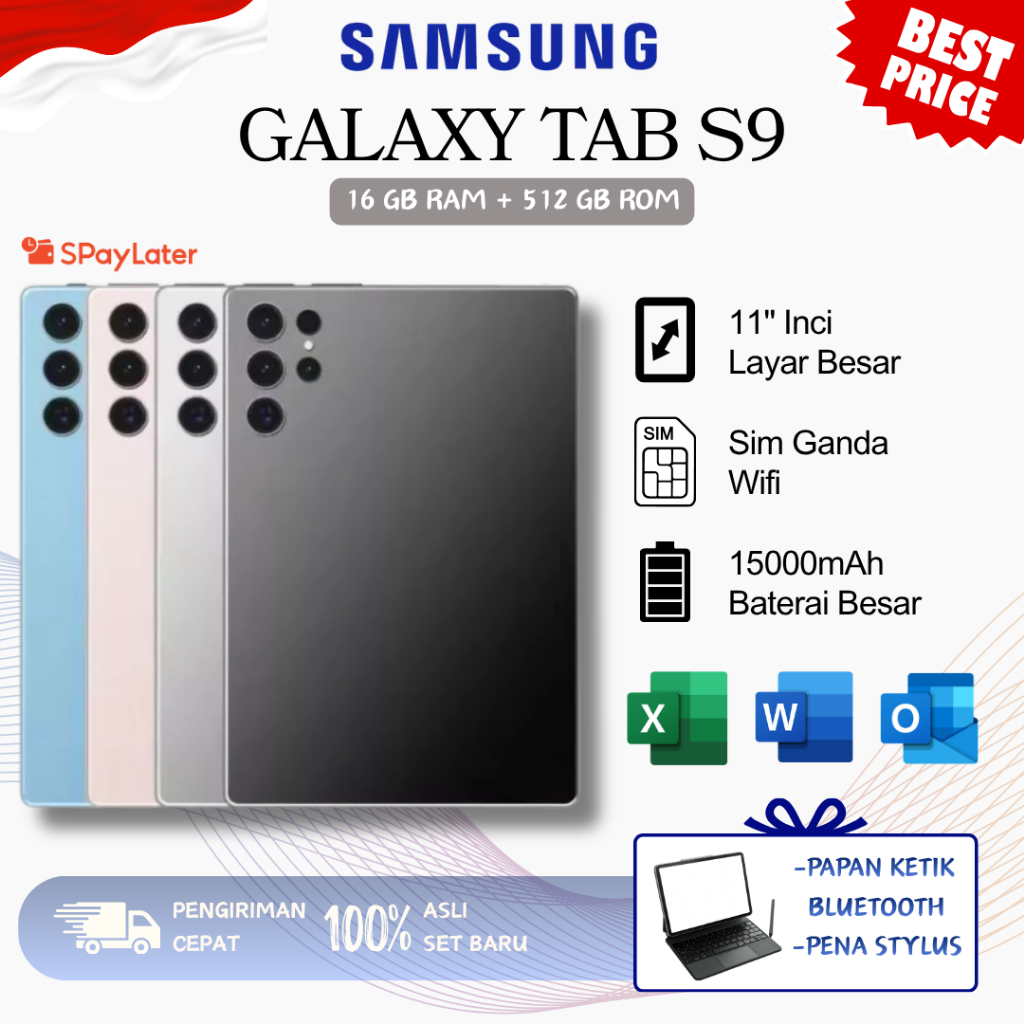 [Hot Sales] Samsung Galaxy S9 Tab 11 Inch | 5G/4G LTE | 16GB RAM 512GB ROM | Dual SIM | Android Tabl