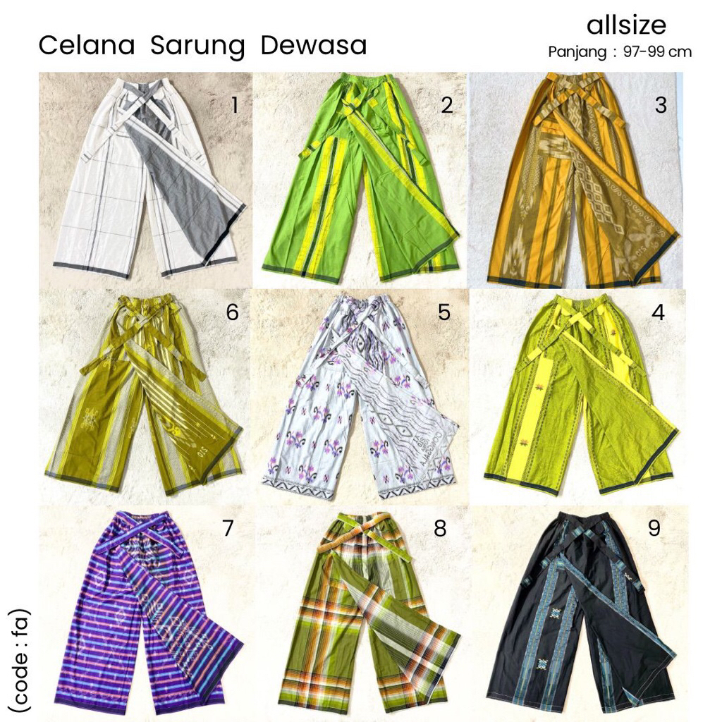 Celana Sarung Instan Dewasa by Cendana