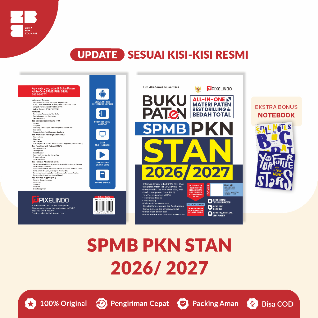 BUKU SPMB PKN STAN 2026/2027 - BEDAH MATERI & PREDIKSI SOAL SELEKSI SPMB PKN STAN TERBARU