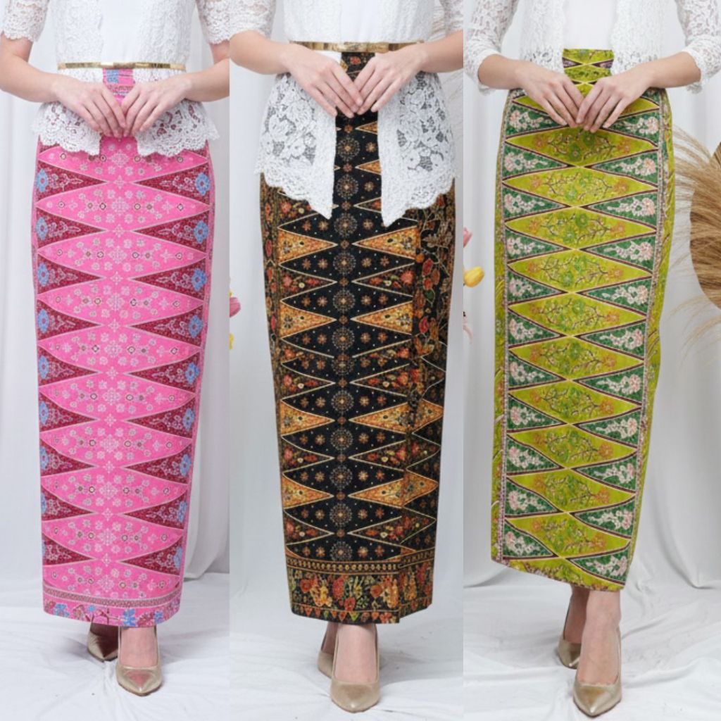 Rok Batik Sogan Tumpal Betawi / Rok Tumpal Batik Sogan Bawahan Kebaya