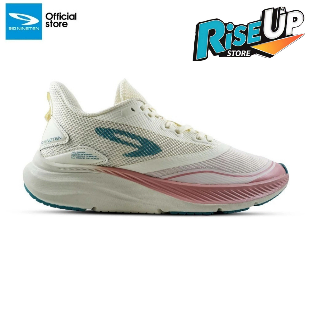 910 Nineten Sakura Sepatu Lari Women - Putih/Pink