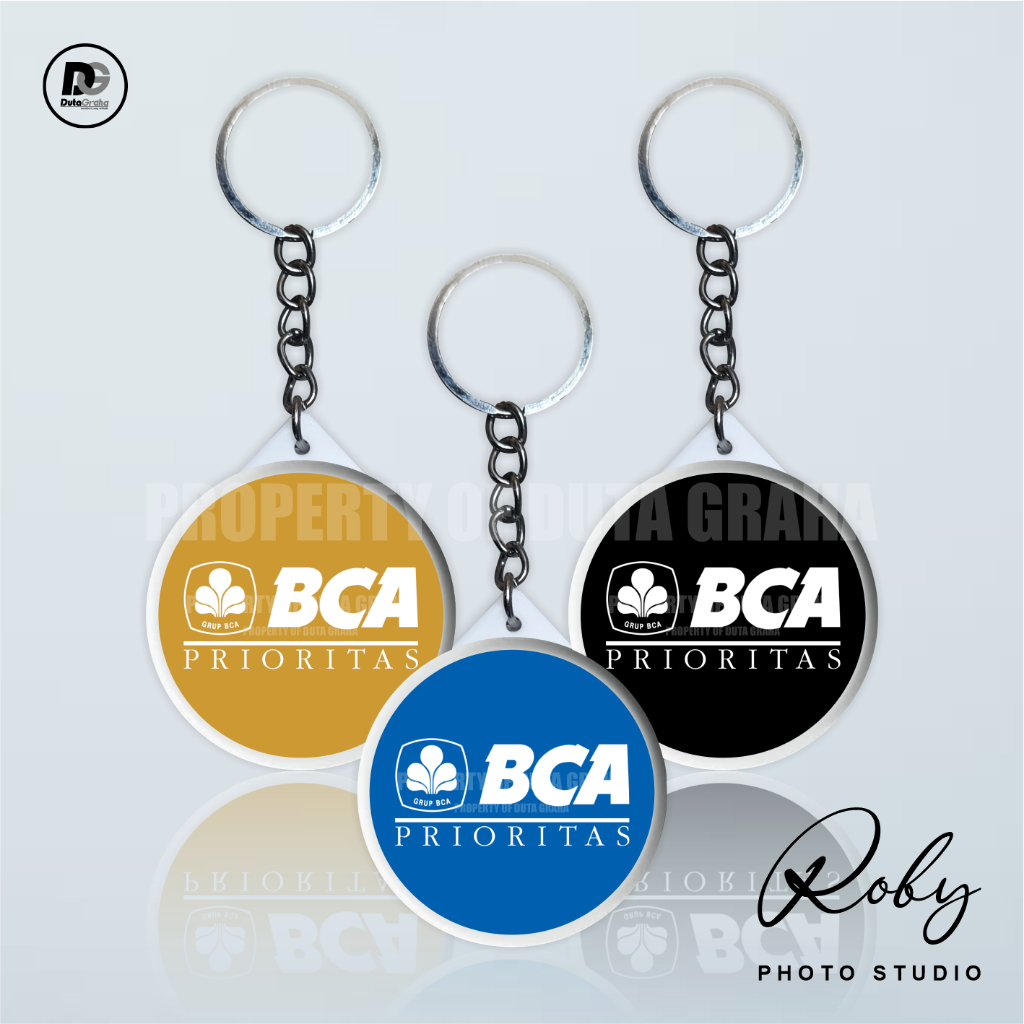 [KEYRING PRESS] BCA PRIORITAS Gantungan Kunci Keychain Aksesoris Souvenir BANK INDONESIA