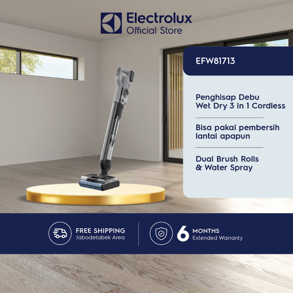 Electrolux EFW81713 Vacuum Cleaner Basah Kering Tanpa Kabel