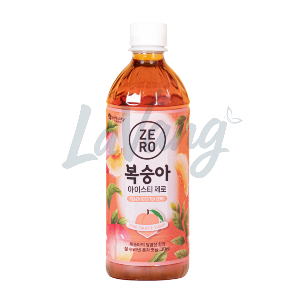 MCNULTY ICE TEA ZERO PEACH Teh Korea Zero Sugar 0 Kalori Minuman Diet HALAL 500ml