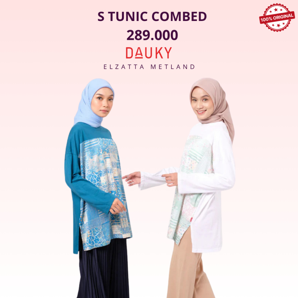 Dauky elzatta atasan S tunik combed tokyo bahan combed adem tunik dewasa original