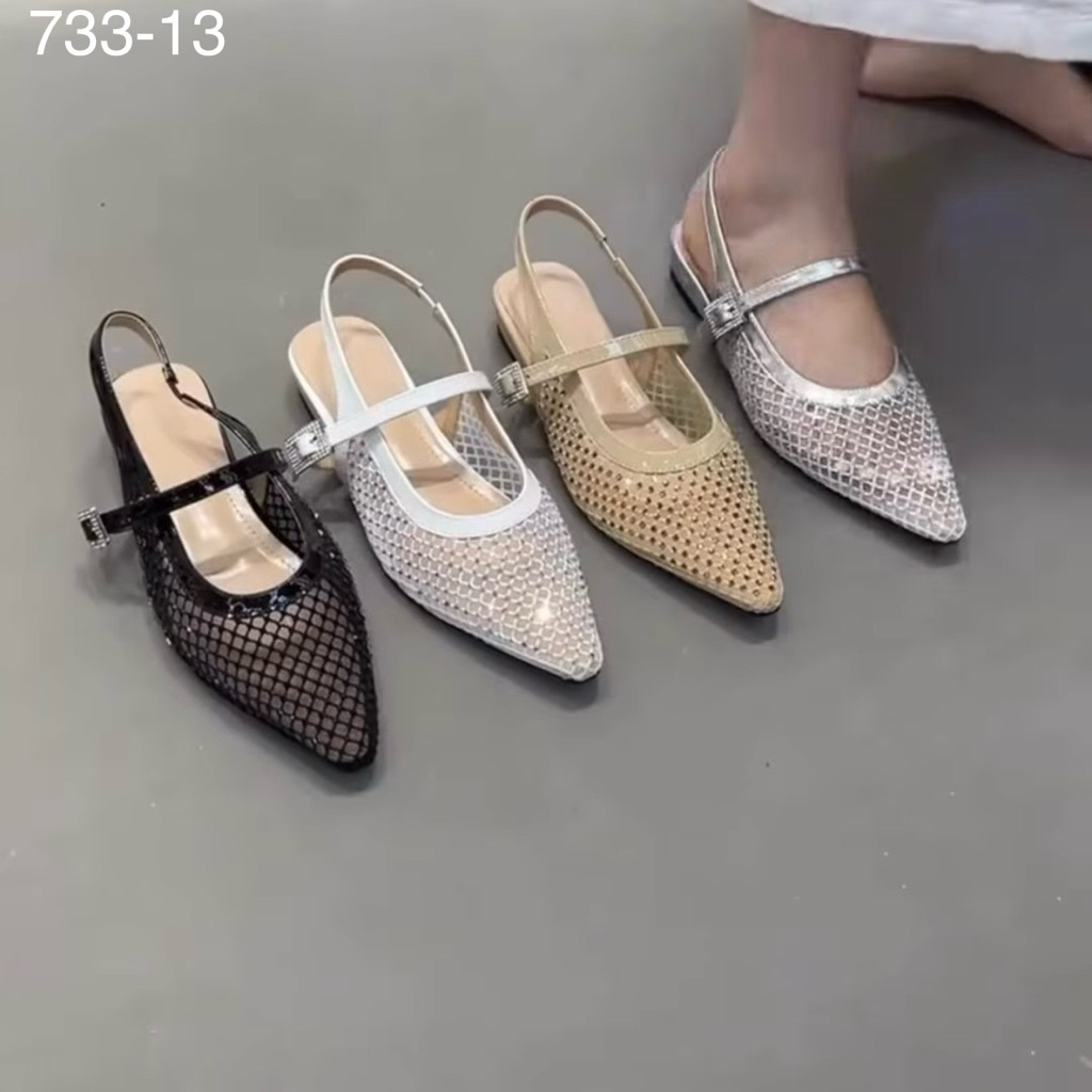 733-13 Sepatu Guangzhou Tali Wedges 2cm Wanita Import