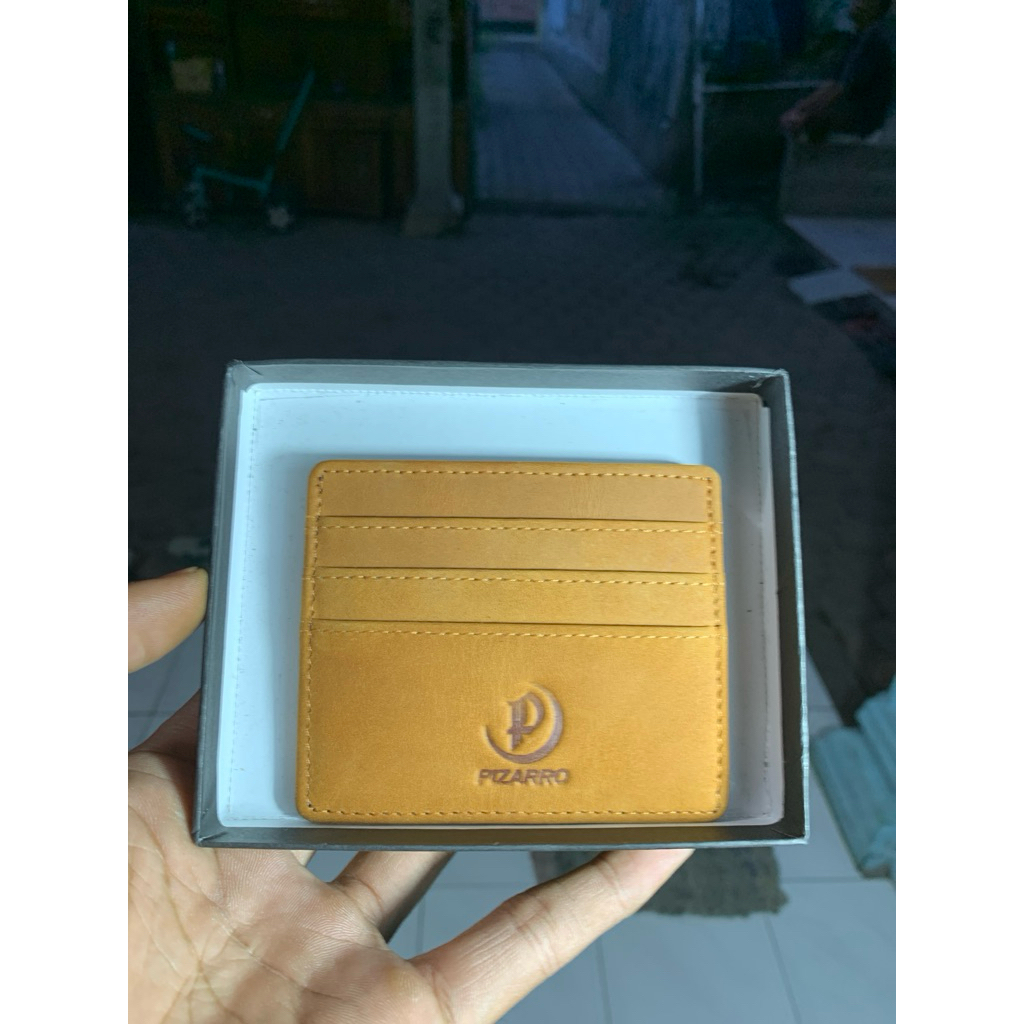 dompet kartu dan uang pizzaro kulit sapi asli