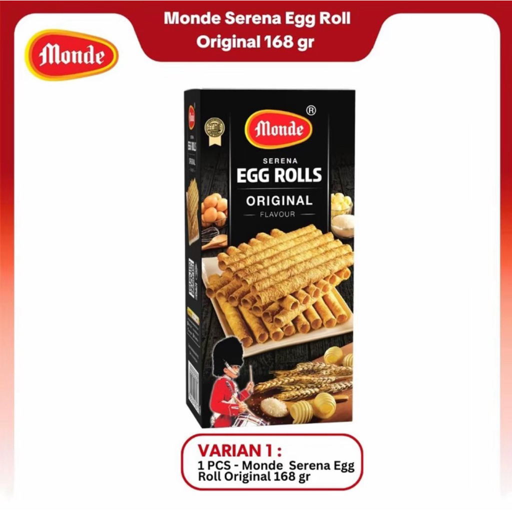 Monde serena Egg Rolls kemasan Box / Monde Egg Rolls Original