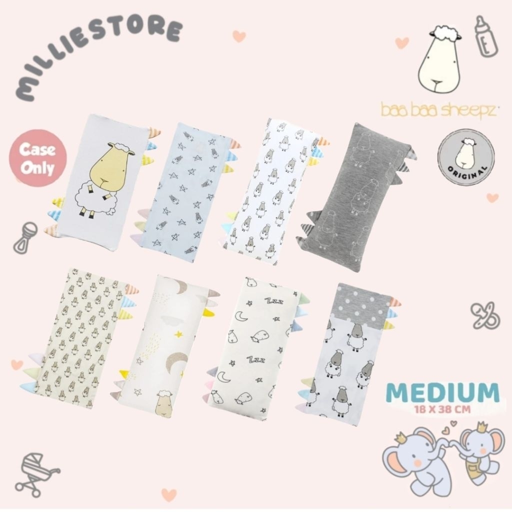 BAABAASHEEPZ BedTime Buddy CASE MEDIUM (HANYA SARUNG) | Sarung Bantal Baabaasheepz