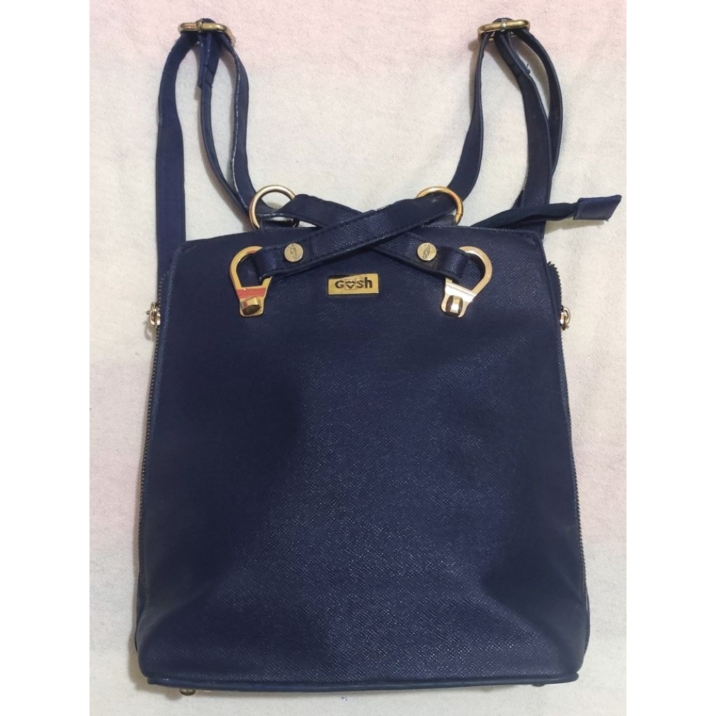 Tas Ransel Gosh Navy Shoulderbag Backpack Preloved