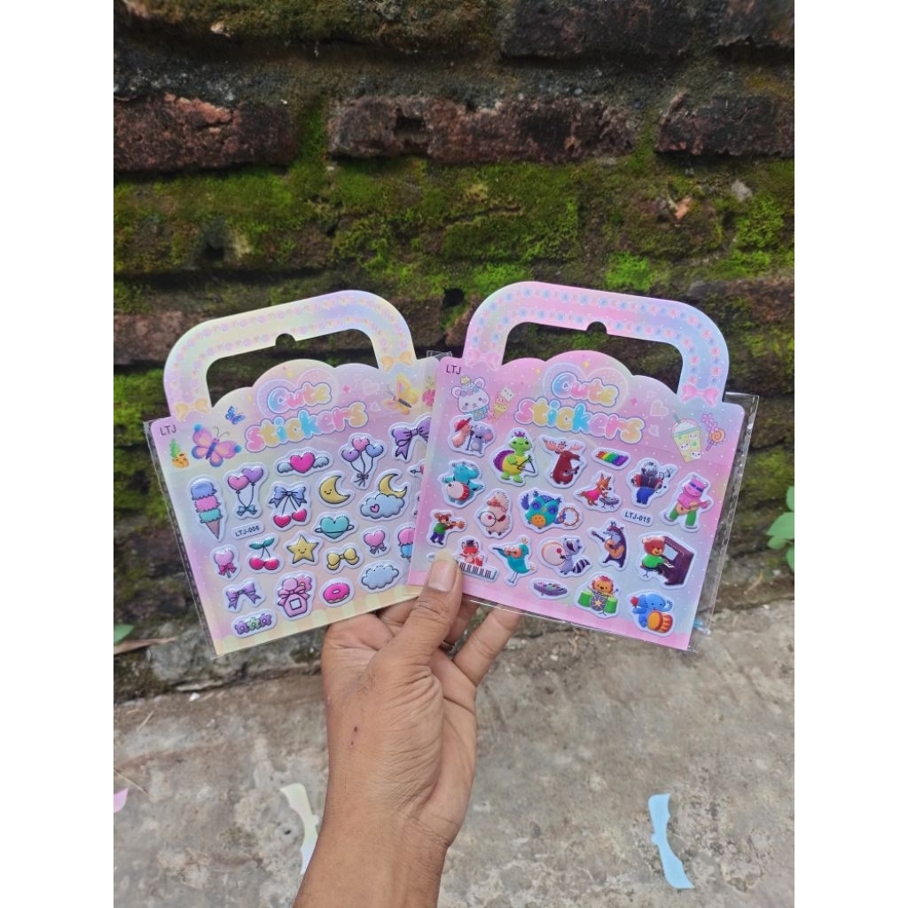 MAINAN STIKER TAS EMBOS TIMBUL / STIKER TAS EMBOS