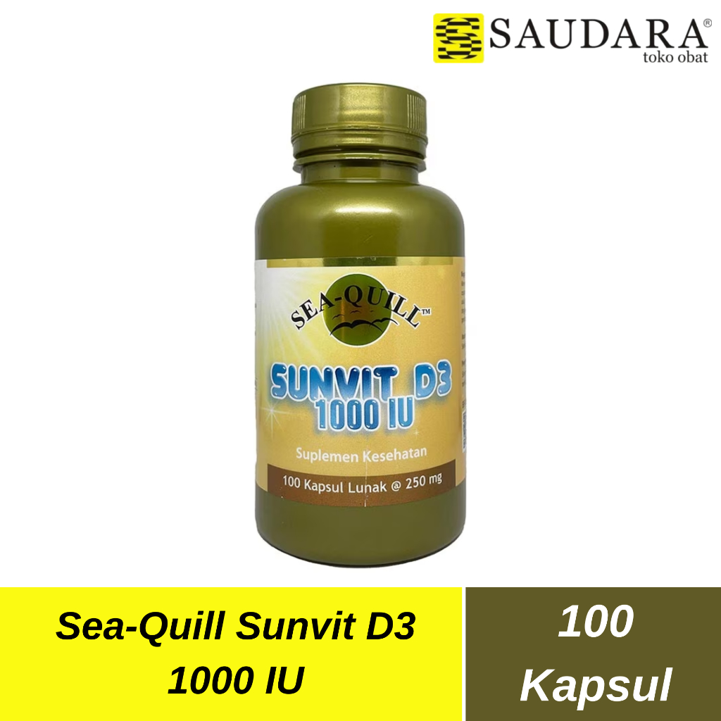 Sea-Quill Sunvit D3 1000 IU (100 Kapsul) - Vitamin D3