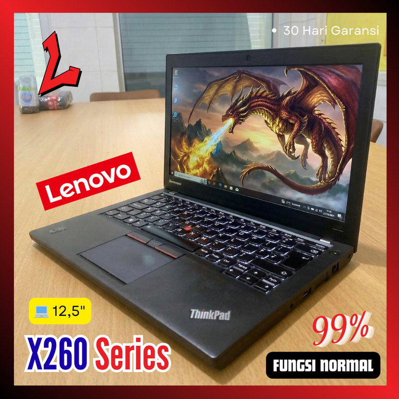 Laptop Lenovo ThinkPad X250 / X260 Second / Seken | Core i5 Gen 5–6 RAM 8GB SSD 128–256GB | Laptop S