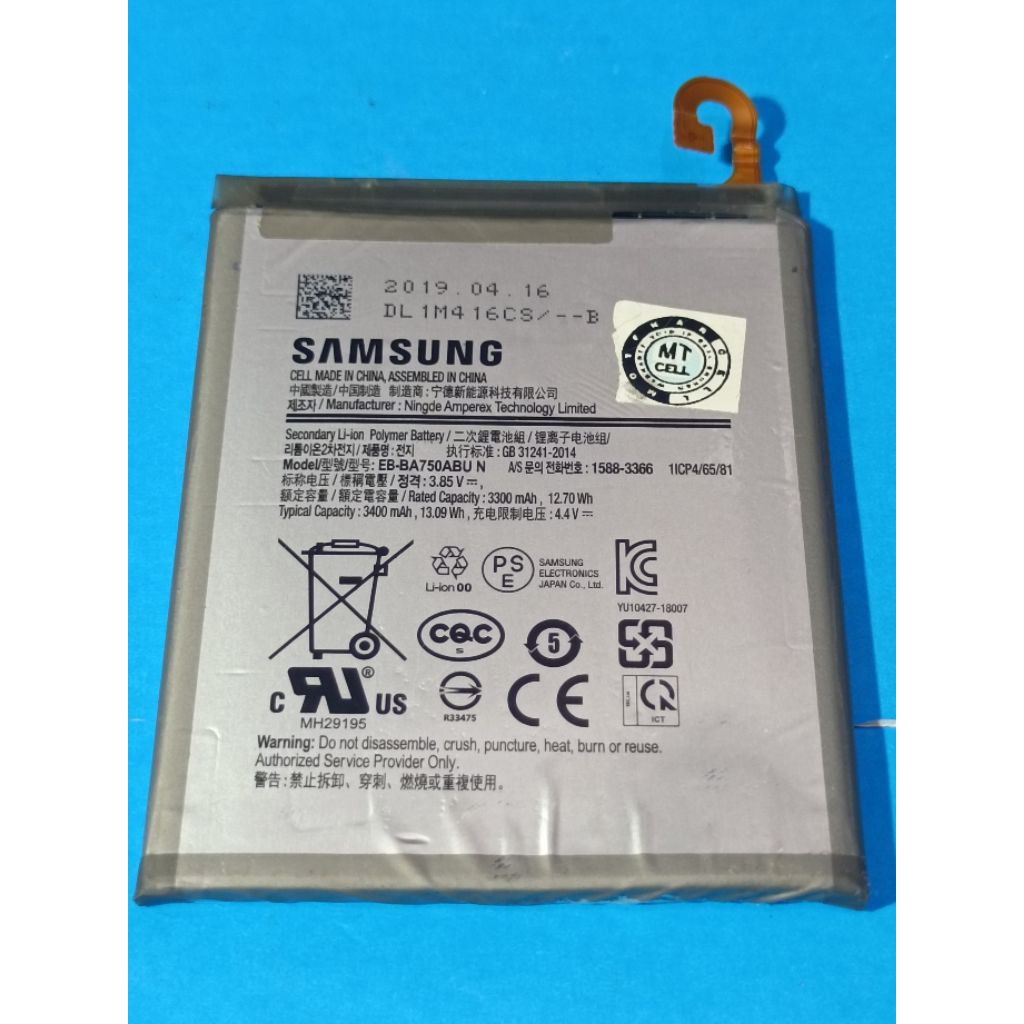 Baterai hp samsung galaxy A10 EB-BA750ABU N second ori copotan