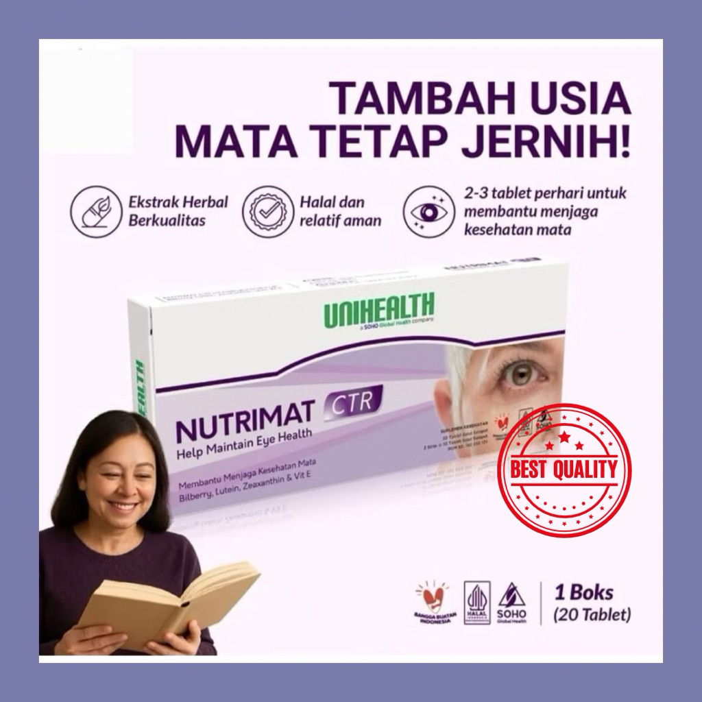 Nutrimat CTR isi 20 Caps Original 100% Unihealth | Vitamin Mata usia 50+