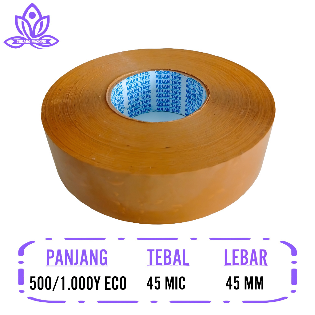Lakban Jumbo Coklat 500 Meter Full x 48mm / 2inch x 1000yard