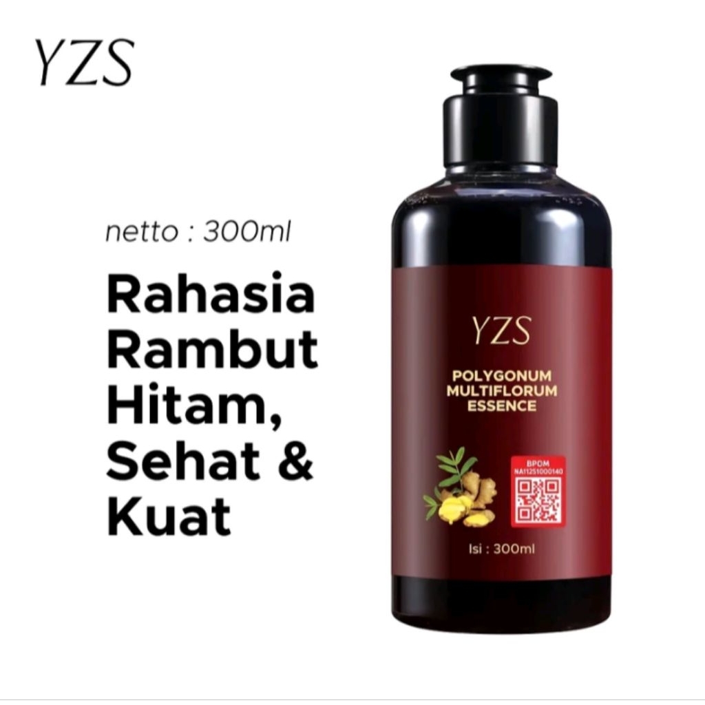 Shampoo Penghitam Rambut 300ml YZS Shampoo - Menghitamkan Alami, Melembutkan, Menutrisi