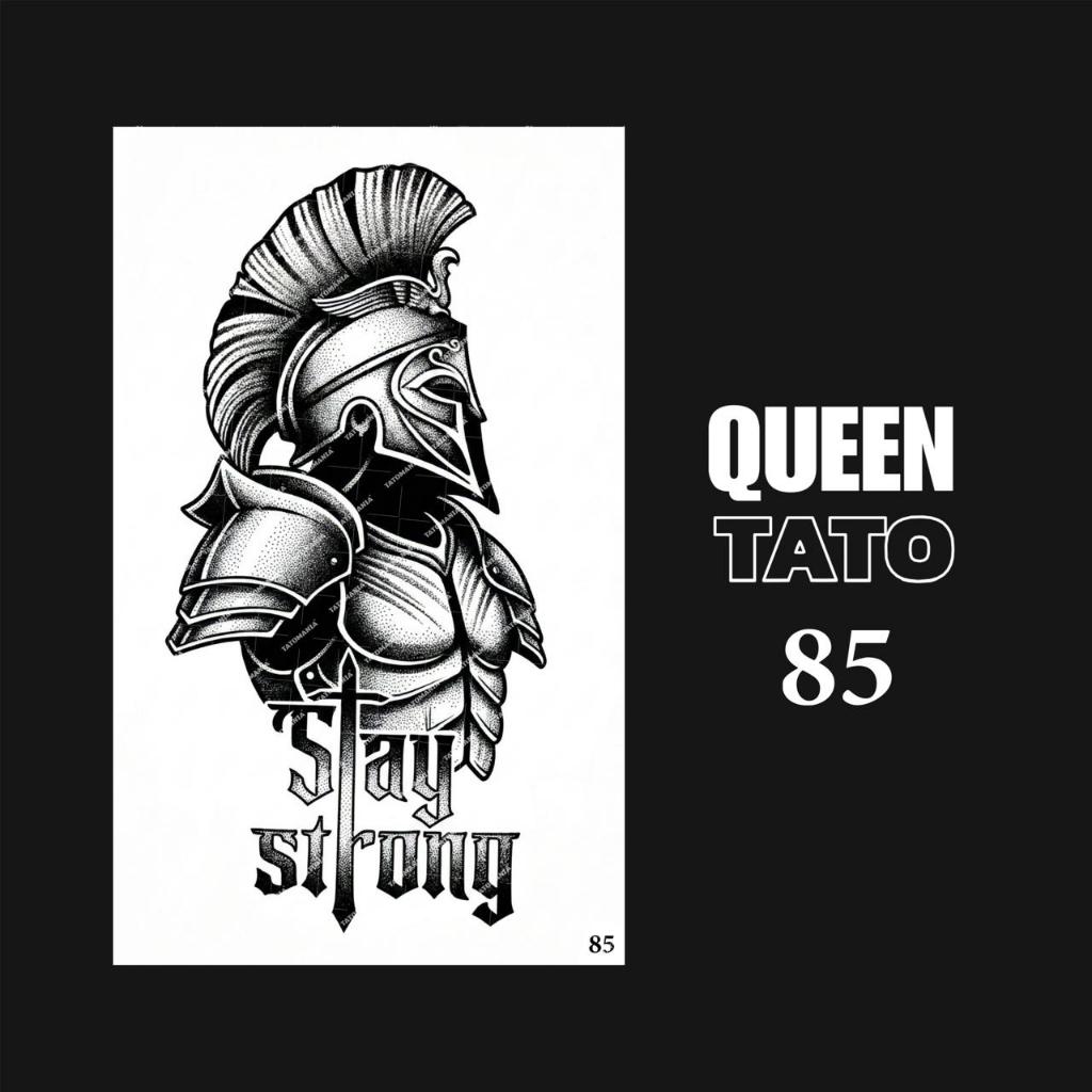 QueenTato - Stiker tato temporer semi permanen Motif Gambar 85