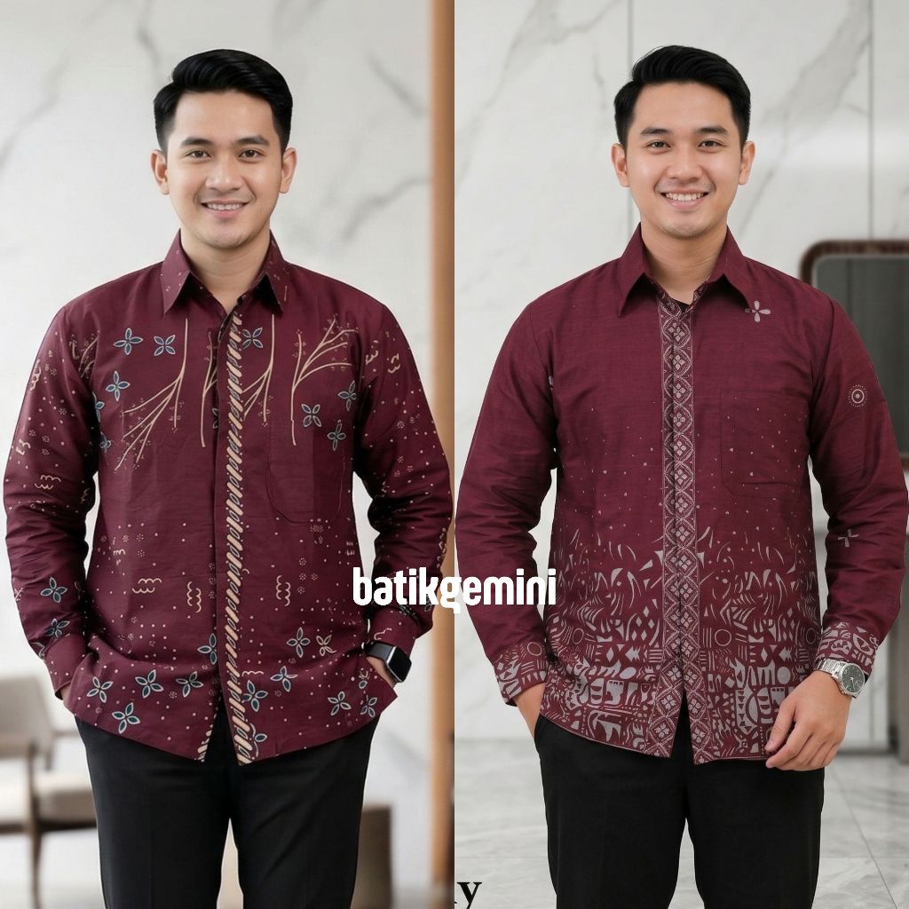 Bsju Seragam Sinoman Murah Kmja Batek Lakilaki Remaja Tanggung Baju Cowok Kemeja Batik Pria Baju Pre