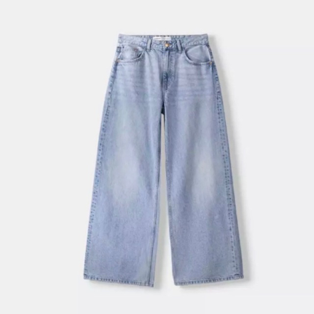 Jeans wanita Bershka wide leg original