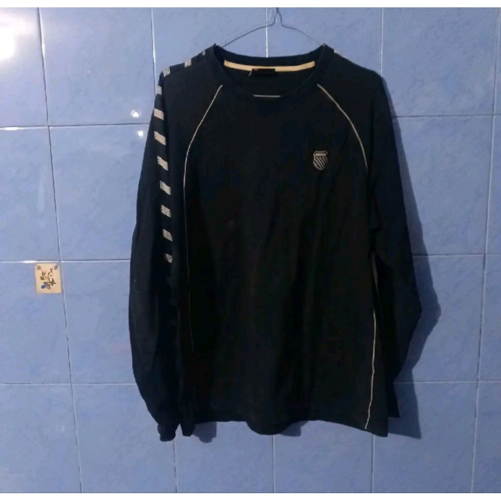 kaos longsleeve brand k-swiss hitam
